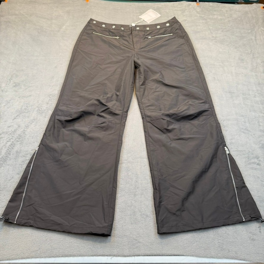Jaded London Pants Womens XL Gorpcore Cyber Studded Wide Leg Zipper Techwear
